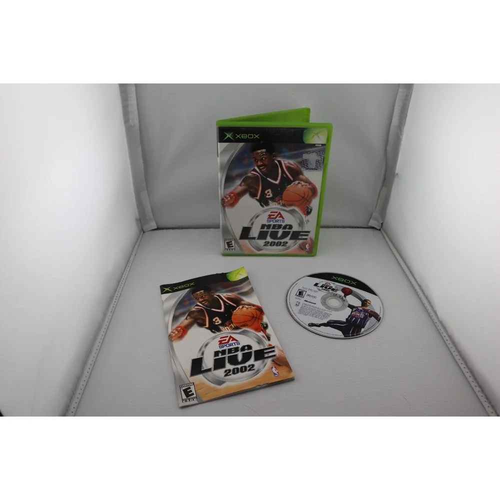 NBA Live 2002 (Microsoft Xbox, 2001) CIB Complete Tested and Working Great Cond.